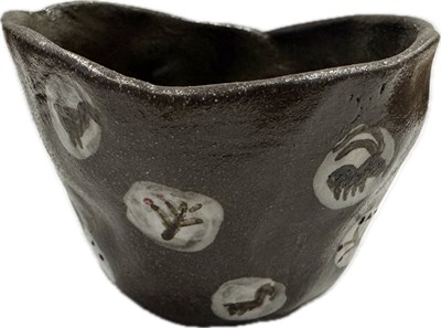 Пиала handmade by Tigris and Euphrates Коричневая глина с кругами 990264